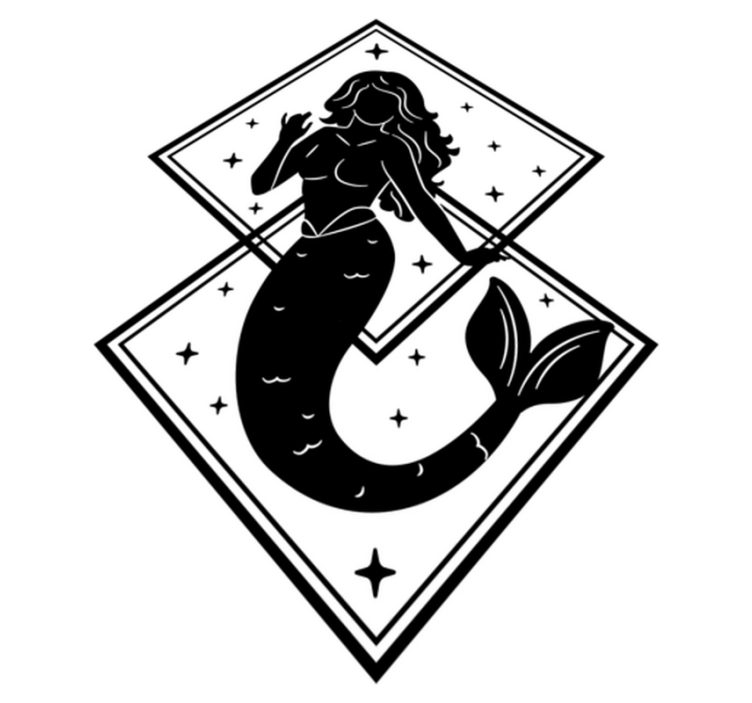 Alfombra vinílica baño pegatina de sirena - TenVinilo