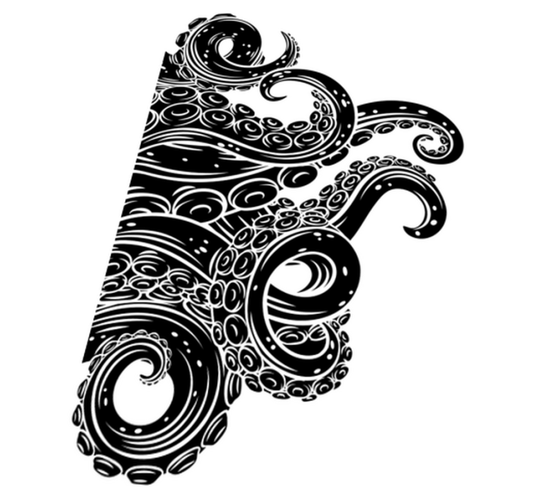 Alfombra vinílica baño pantalla de ducha pulpos - TenVinilo