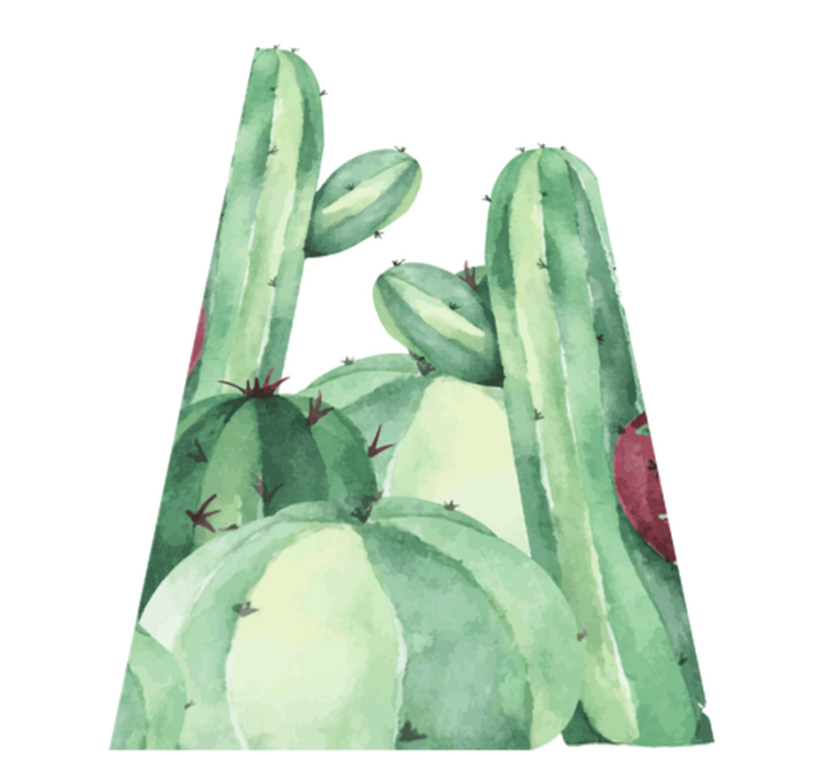 Alfombra vinílica baño plantas cactus - TenVinilo