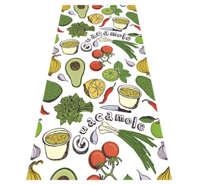Alfombra vinílica cocina vinil decorativo frutas mexicanas - TenVinilo