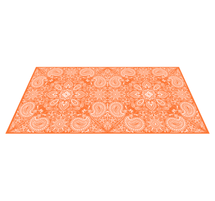 Alfombra vinílica cocina azulejo paisley - TenVinilo