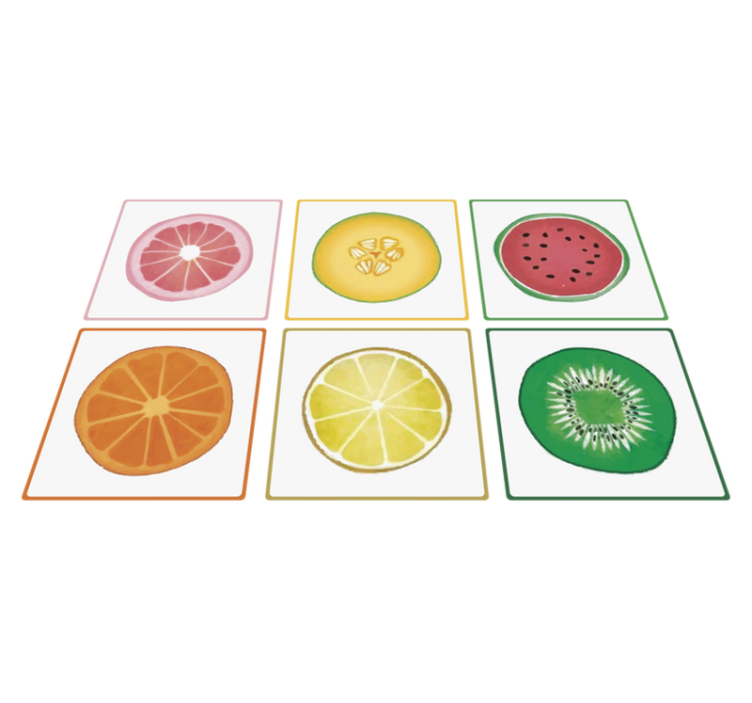 Alfombra vinílica cocina fruta en rodajas - TenVinilo
