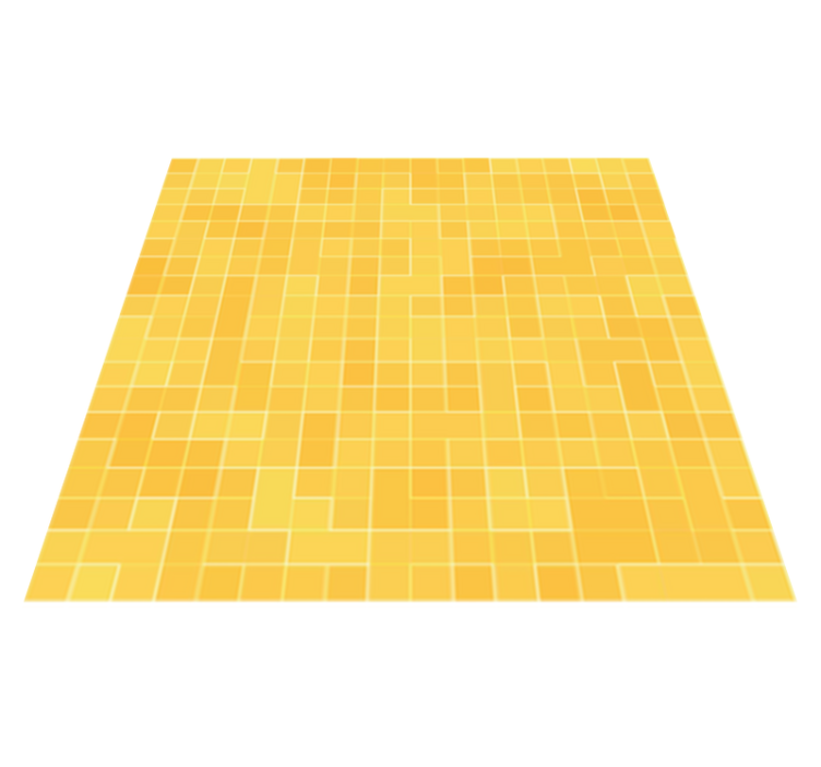 Alfombra vinílica cocina mosaico dorado amarillo - TenVinilo