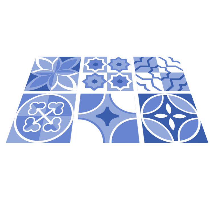 Alfombra vinílica cocina azulejos cindito tiles - TenVinilo
