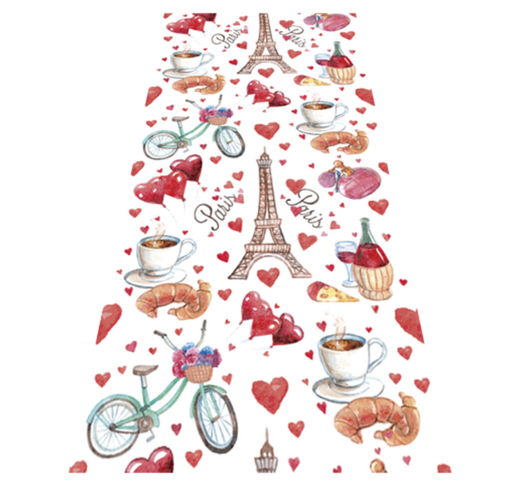 Alfombra vinílica cocina amor parís - TenVinilo