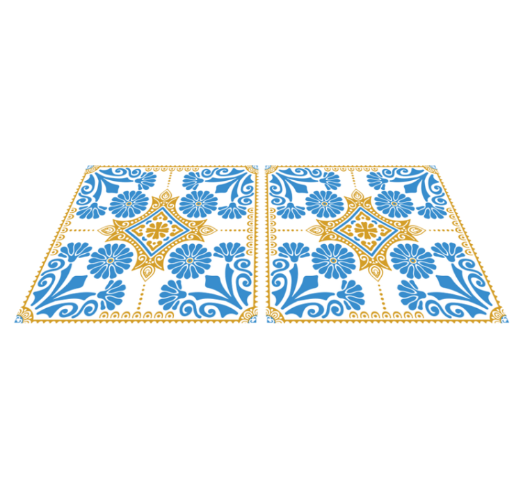 Alfombra vinílica cocina diseño de azulejos marroquíes - TenVinilo