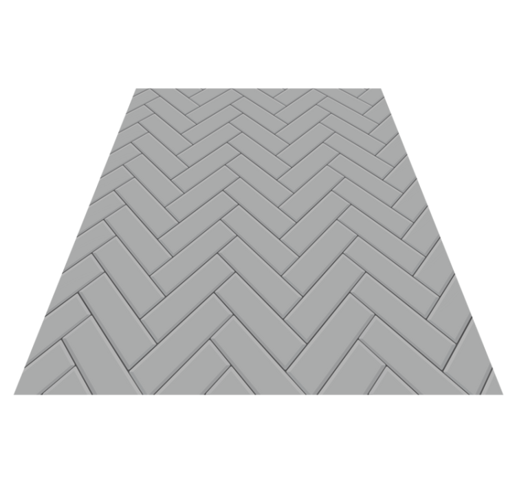 Alfombra vinílica cocina baldosas gris espiga - TenVinilo