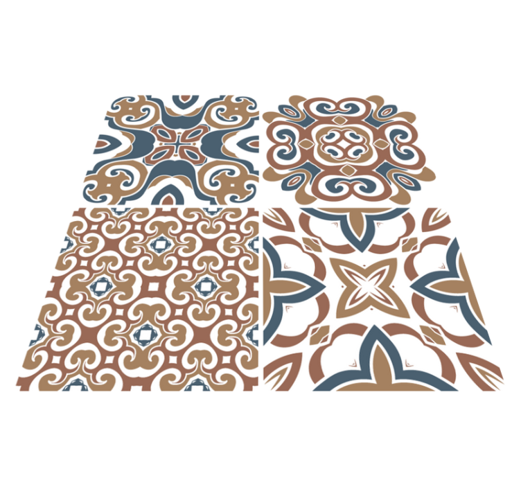 Alfombra vinílica cocina azulejos hidráulicos - TenVinilo