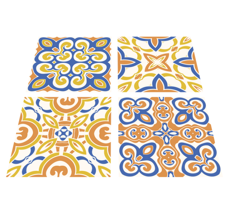 Alfombra vinílica cocina azulejos sicilianos - TenVinilo