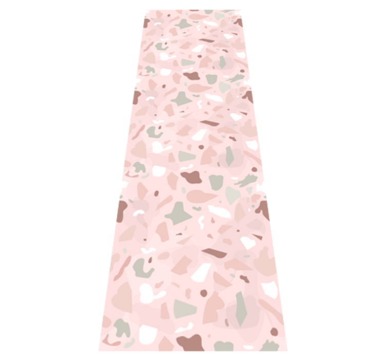 Alfombra vinílica cocina patrón terrazzo tonos rosas - TenVinilo