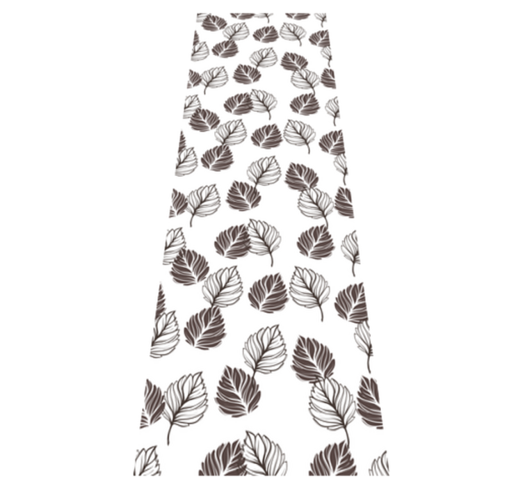 Alfombra vinílica cocina hoja gris estilo kinfolk - TenVinilo