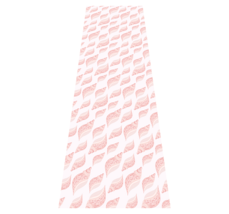 Alfombra vinílica dormitorio patrón de conchas rosa - TenVinilo