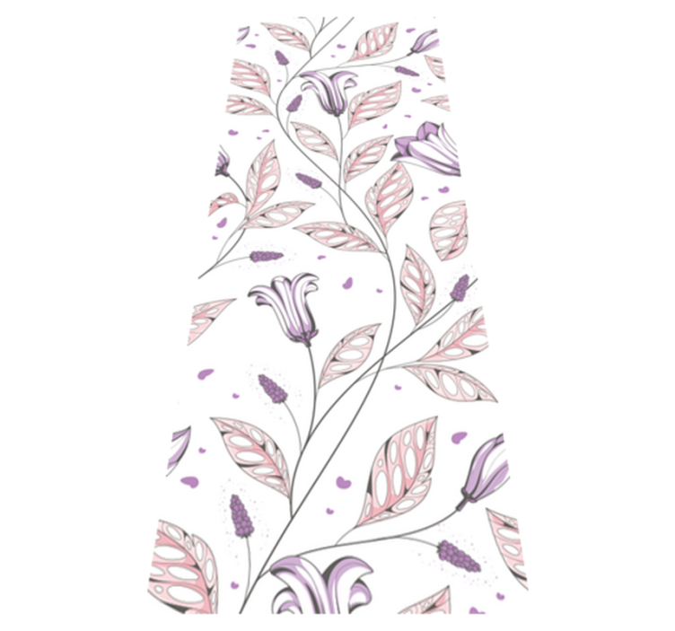 Alfombra vinílica dormitorio tulipanes morados elegantes - TenVinilo