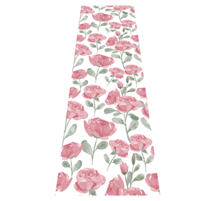Alfombra vinílica dormitorio patrón vintage rosa natural - TenVinilo