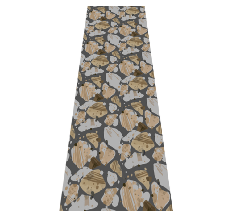 Alfombra vinílica dormitorio patrón terrazzo cemento - TenVinilo