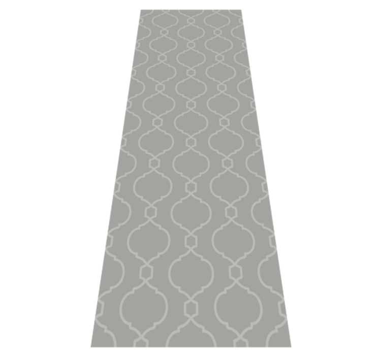 Alfombra vinílica dormitorio patrón geométrico gris - TenVinilo