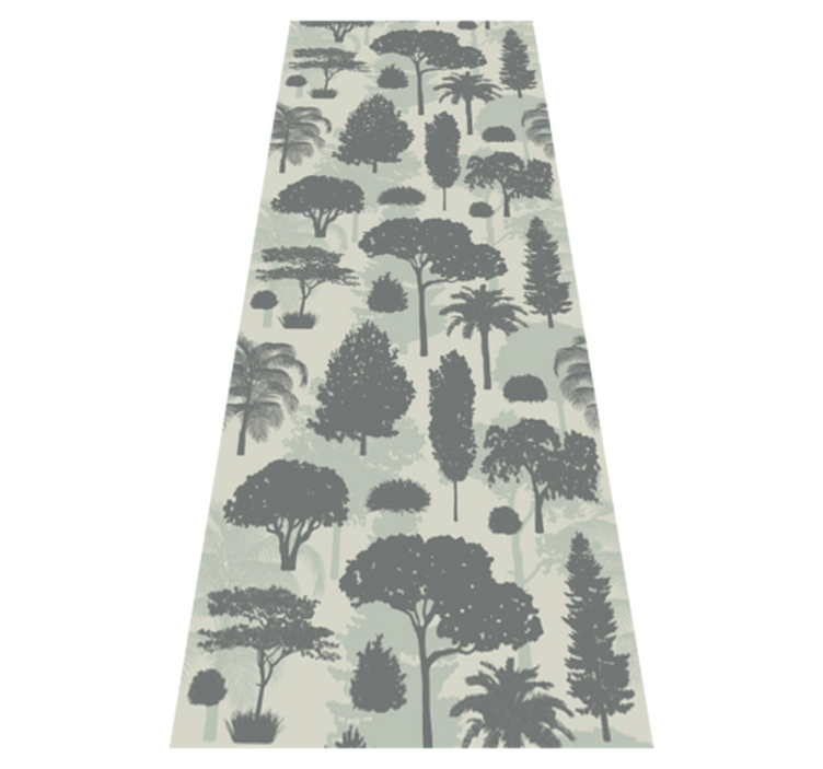 Alfombra vinílica dormitorio patrones de árboles nórdicos - TenVinilo