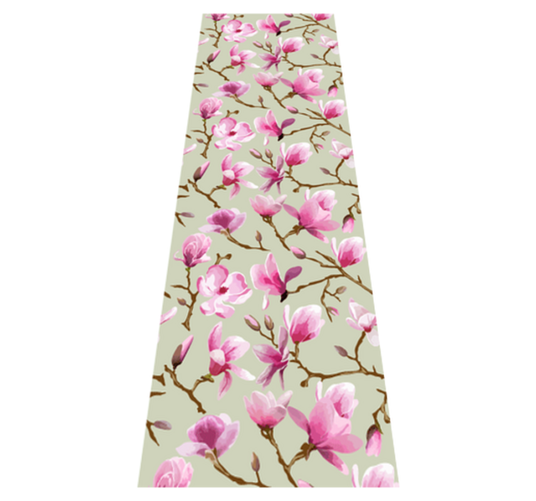 Alfombra vinílica dormitorio magnolia púrpura hermosa - TenVinilo