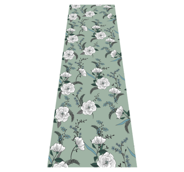 Alfombra vinílica dormitorio árbol de magnolia blanca - TenVinilo