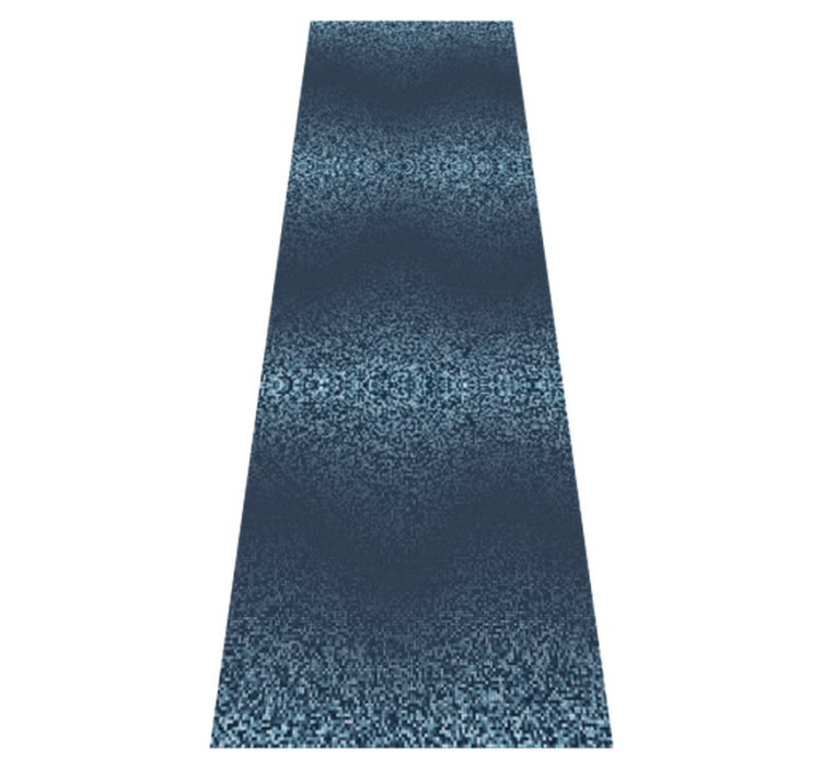 Alfombra vinílica dormitorio diseño retro azul con puntos - TenVinilo