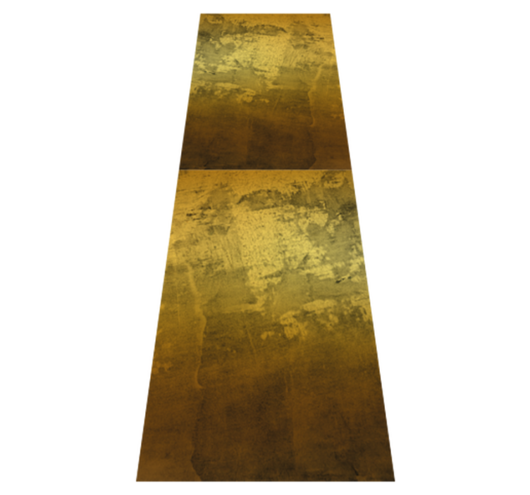 Alfombra vinílica dormitorio patrón dorado retro - TenVinilo