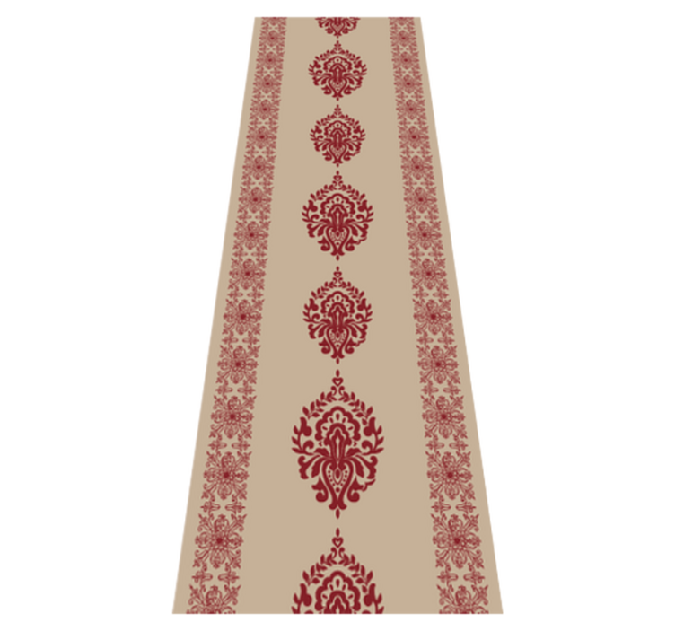Alfombra vinílica dormitorio patrón floral beige provincial - TenVinilo