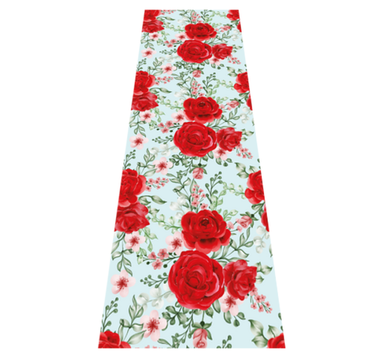 Alfombra vinílica dormitorio estilo flores grandmillenial - TenVinilo