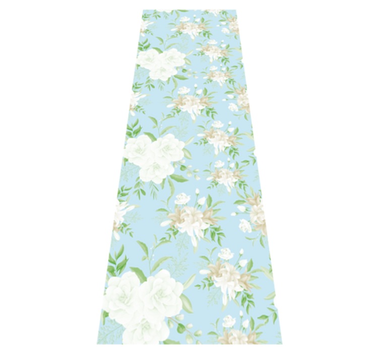 Alfombra vinílica dormitorio estilo grandmillenial floral - TenVinilo