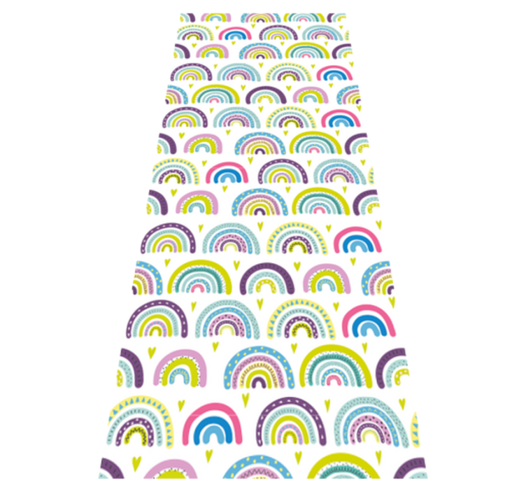 Alfombra vinílica dormitorio patrón de arcoíris colorido - TenVinilo