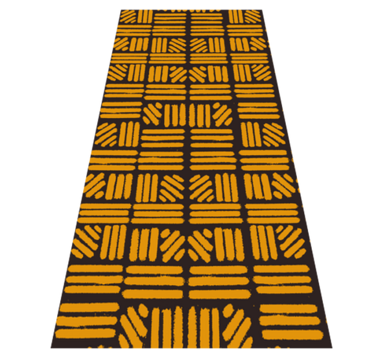 Alfombra vinílica dormitorio arte abstracto dorado africano - TenVinilo