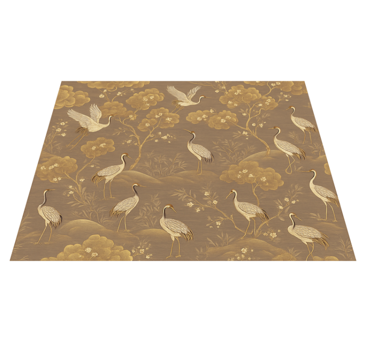 Alfombra vinílica dormitorio paisaje asiático antiguo - TenVinilo