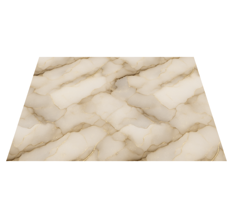 Alfombra vinílica dormitorio mármol blanco y dorado - TenVinilo