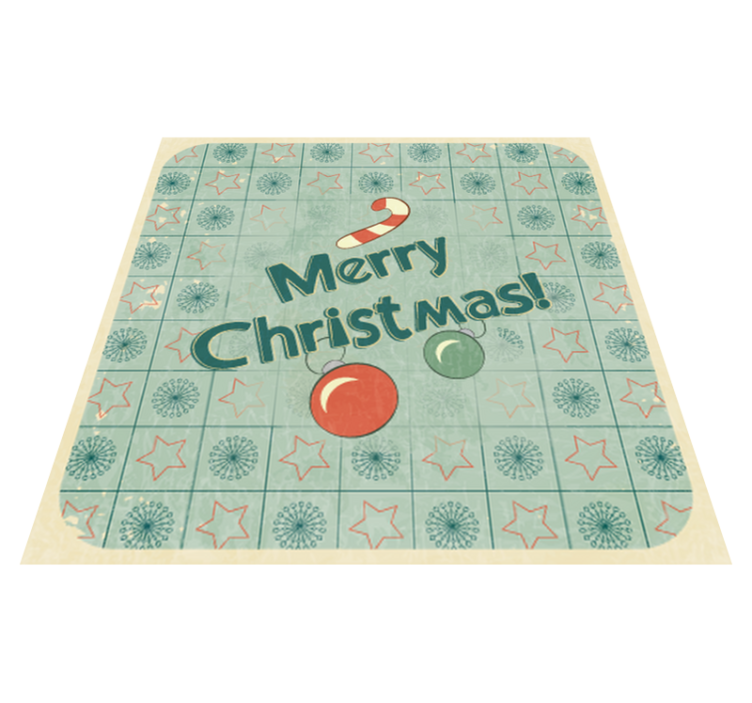 Alfombra vinílica dormitorio cartel feliz navidad - TenVinilo