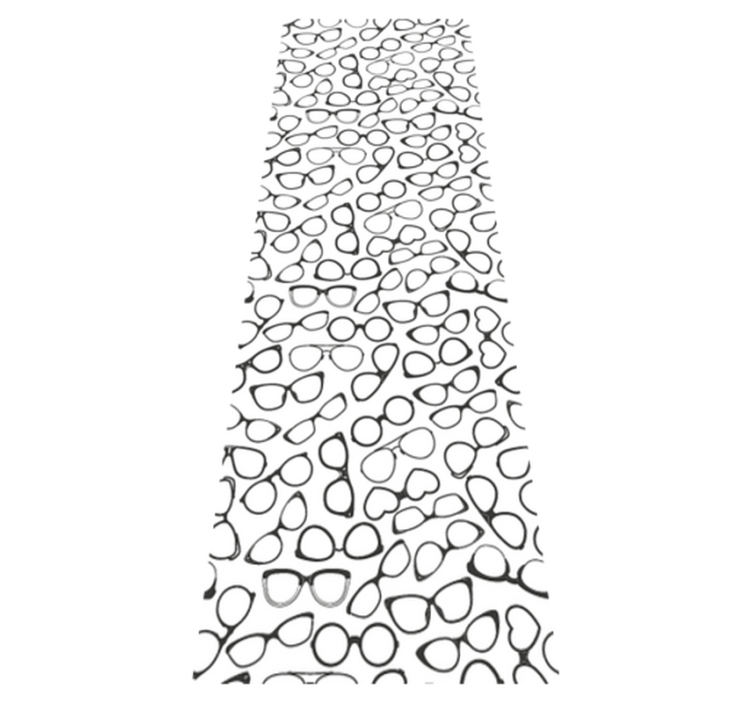 Alfombra vinílica oficina patrón simple de gafas - TenVinilo