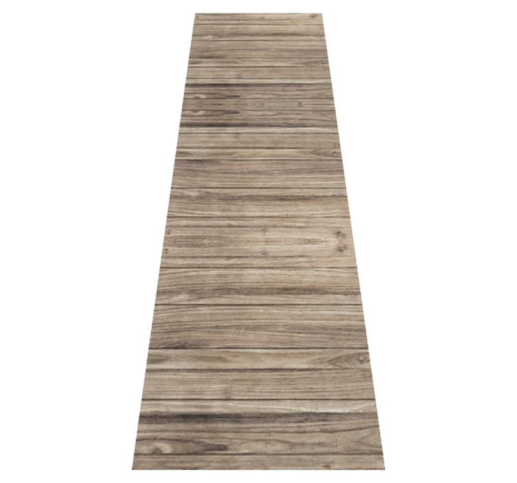 Alfombra vinílica oficina tablones de madera rústica gris - TenVinilo