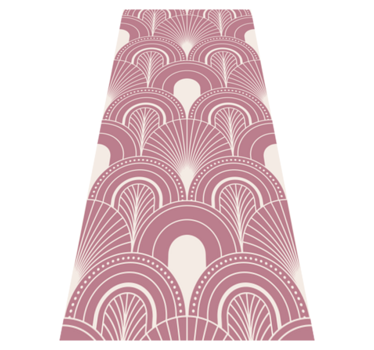 Alfombra vinílica oficina estilo arco rosa dorado - TenVinilo