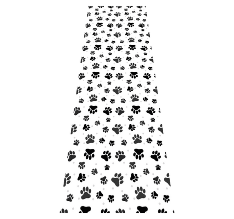 Alfombra vinílica dormitorio con diseño de patas de animal - TenVinilo