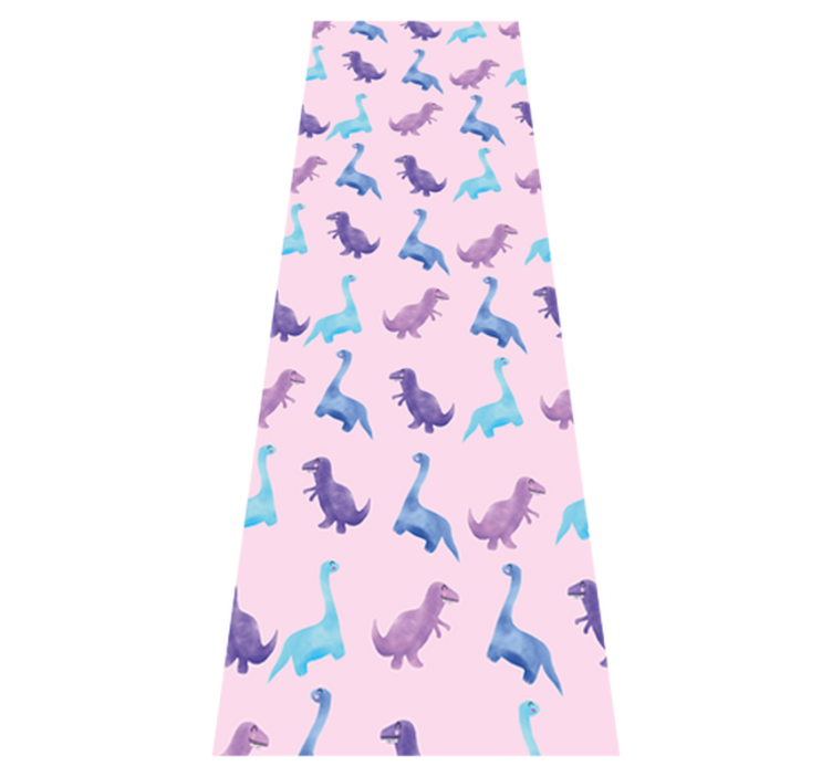 Alfombra vinílica dormitorio dinosaurios rosas fondo - TenVinilo