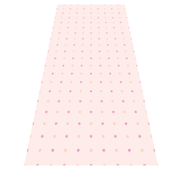 Alfombra vinílica dormitorio puntos rosa - TenVinilo