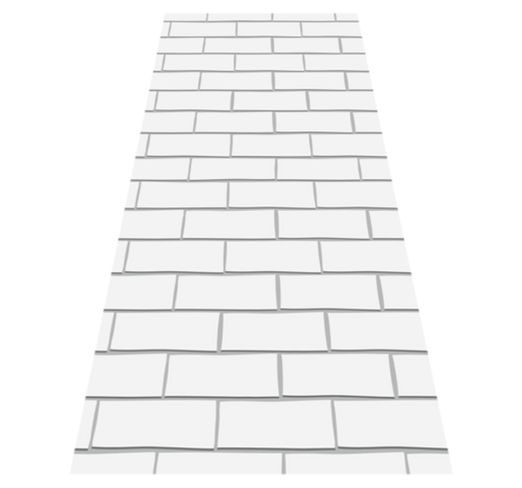Alfombra vinílica dormitorio ladrillos blancos gruesos - TenVinilo
