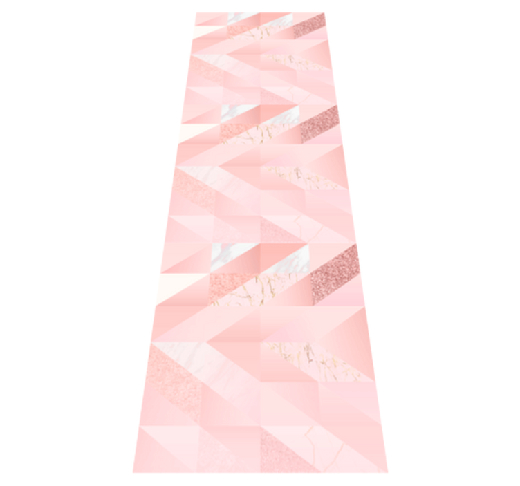 Alfombra vinílica dormitorio fondo geométrico rosa - TenVinilo