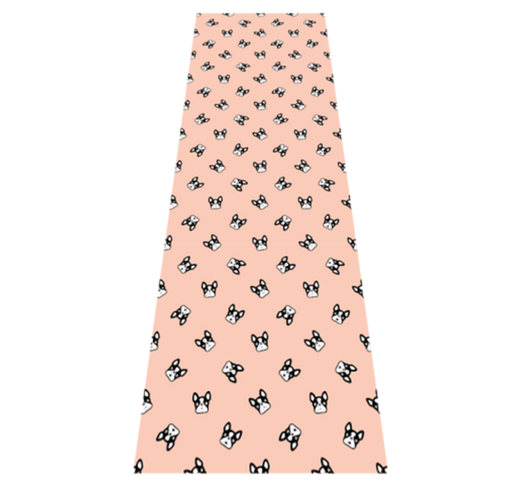 Alfombra vinílica dormitorio estampado de perritos franceses - TenVinilo