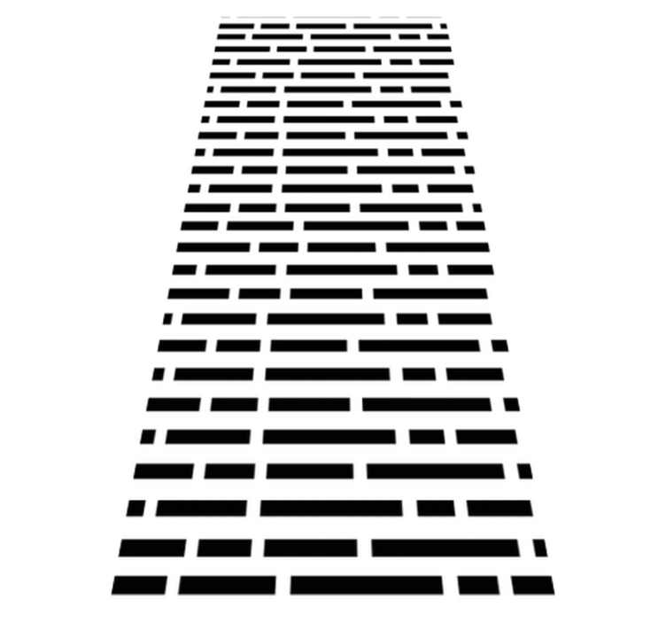 Alfombra vinílica dormitorio rectángulos blanco y negro - TenVinilo