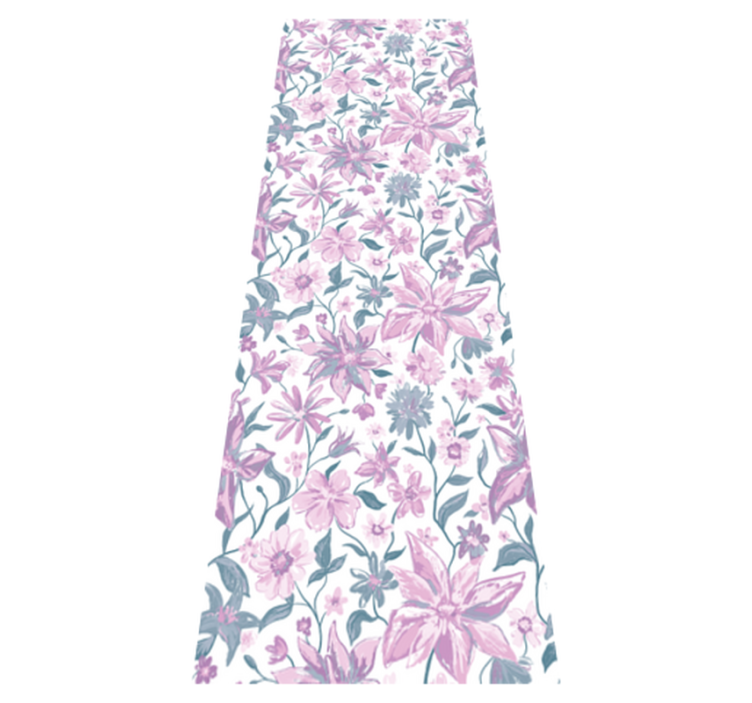 Alfombra vinílica dormitorio rosas rosas y grises - TenVinilo