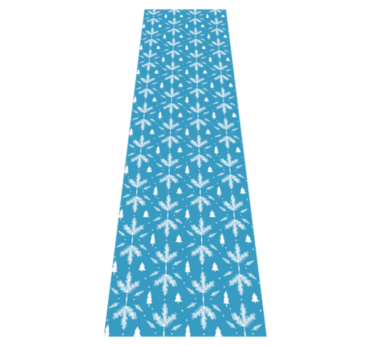 Alfombra vinílica dormitorio estilo nórdico folk azul - TenVinilo