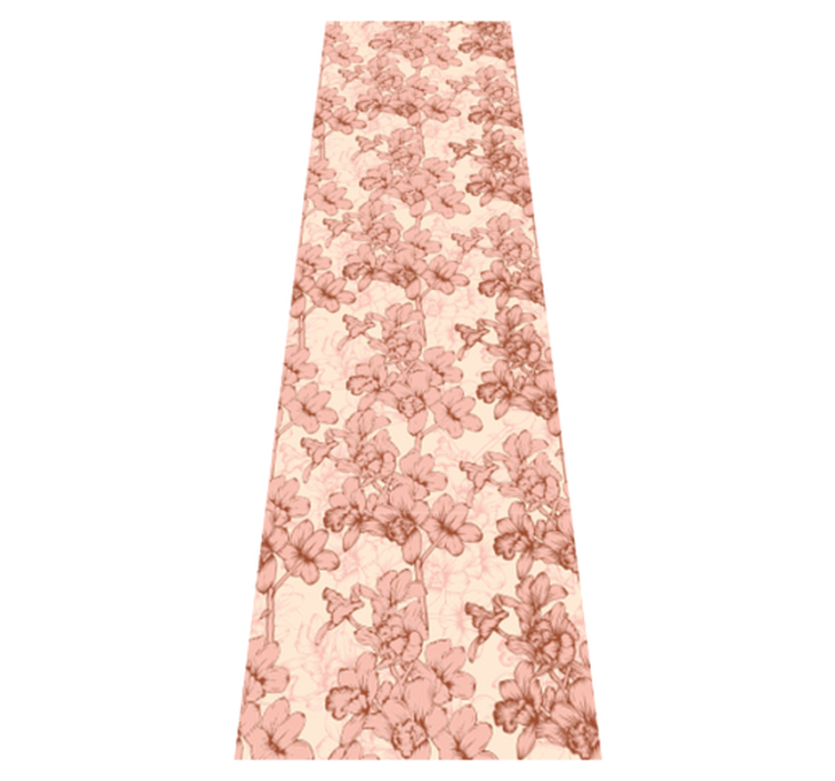 Alfombra vinílica dormitorio flores 3d vintage - TenVinilo