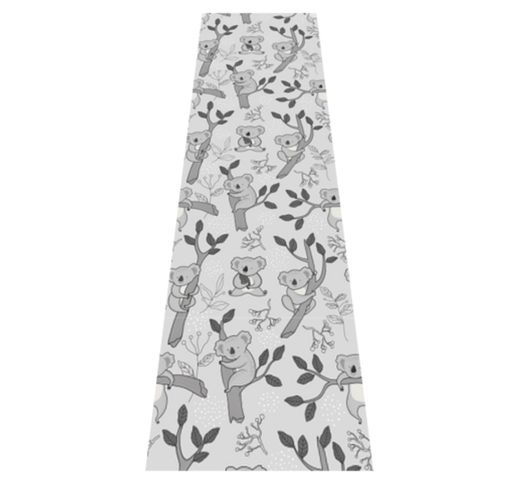 Alfombra vinílica dormitorio patrón koala gris - TenVinilo