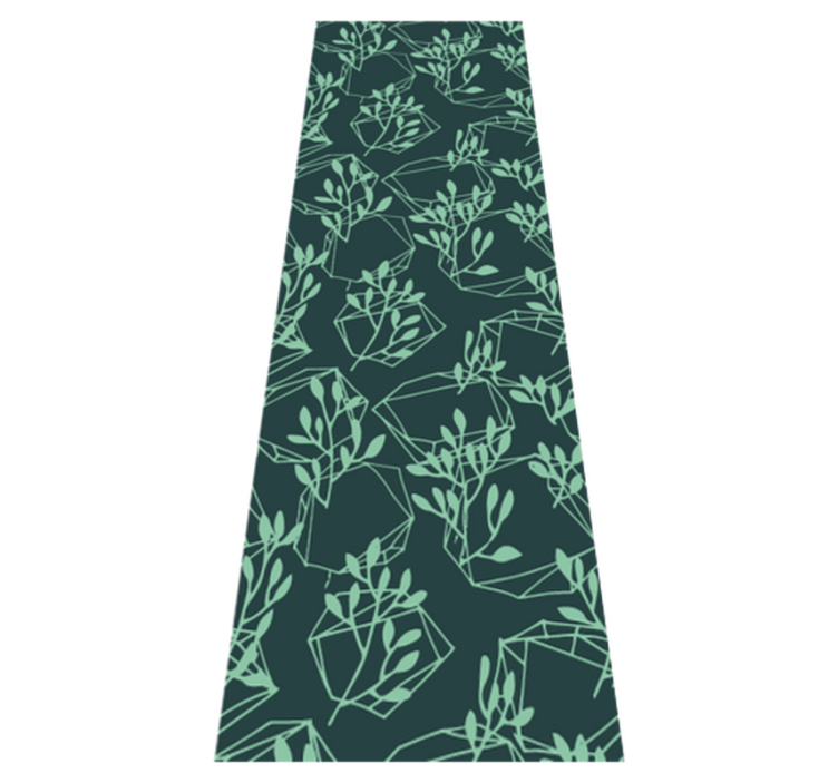 Alfombra vinílica dormitorio plantas vintage verdes - TenVinilo