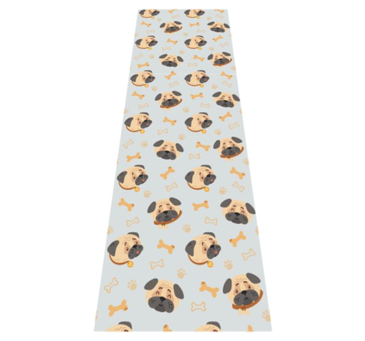 Alfombra vinílica dormitorio con estampado de bulldog - TenVinilo