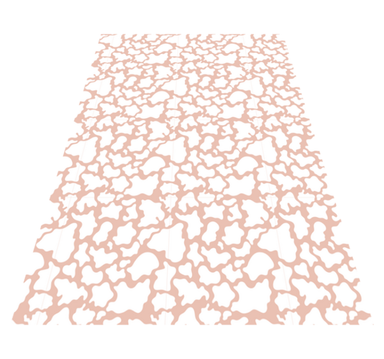 Alfombra vinilo salón animal print vaca rosa - TenVinilo